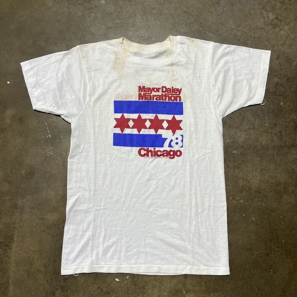 Vintage White and Red Graphic Tee